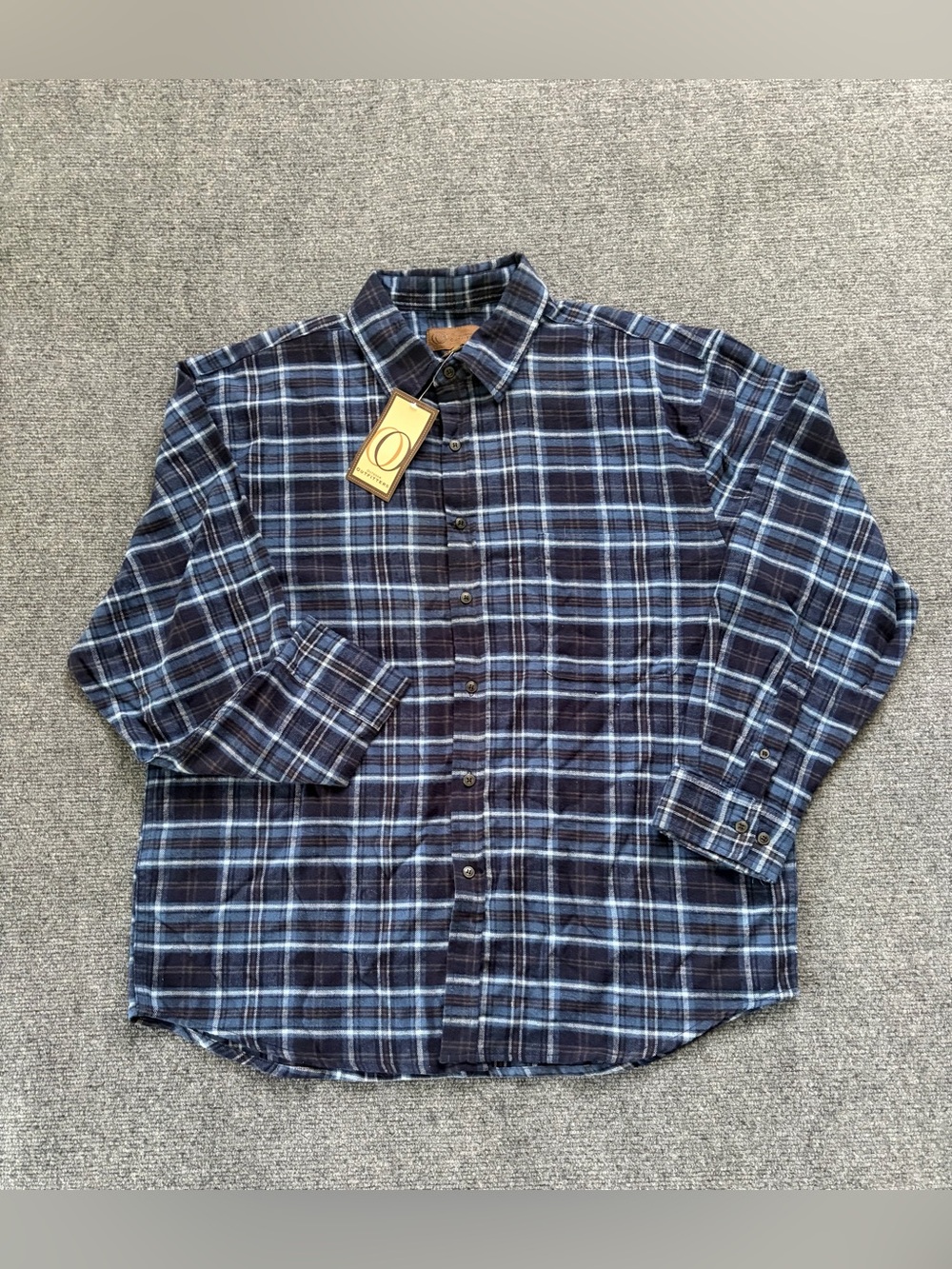 Outdoor Outfitters Men’s XL Blue Plaid Flannel NWT Button Down Soft Cotton